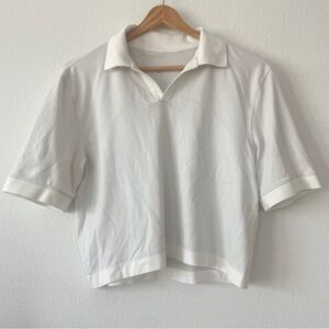 Lululemon Striped Short Sleeve Polo Shirt